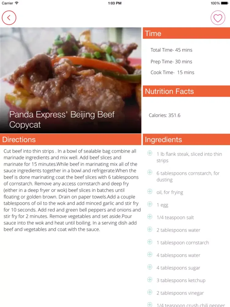 صور Chinese Recipes Free iPad 