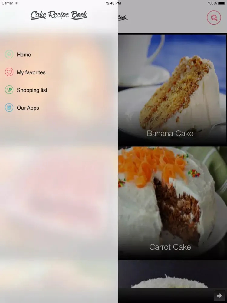 تصاویر Cake Recipe Book iPad 