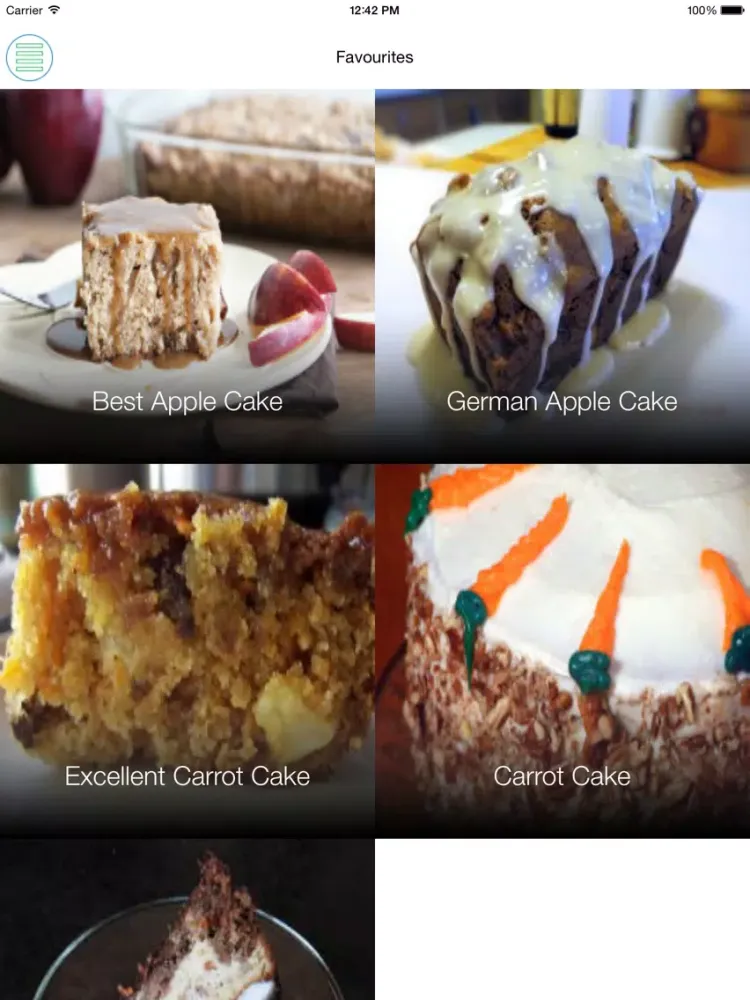 تصاویر Cake Recipe Book iPad 