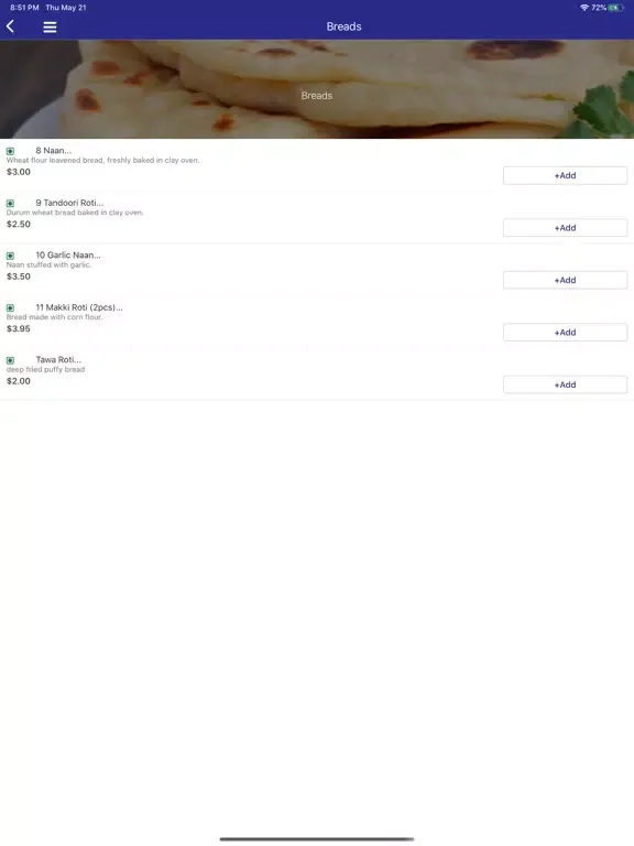 Desi Deli Indian Kitchen iPad 应用截图