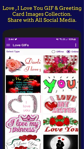 Love You GIF Image Collection.应用截图