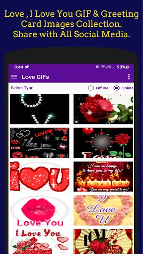 Love You GIF Image Collection.应用截图