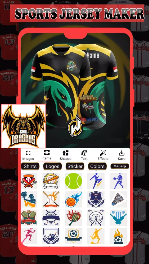 Sports Jersey Maker स्क्रीनशॉट