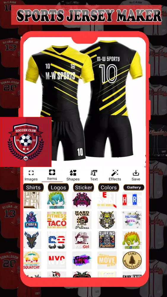 Sports Jersey Maker स्क्रीनशॉट