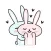 Cute bunny couple