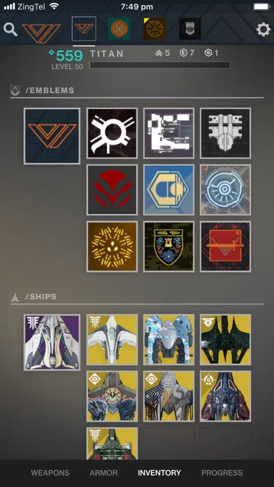Tangkapan layar Ishtar Commander for Destiny 2