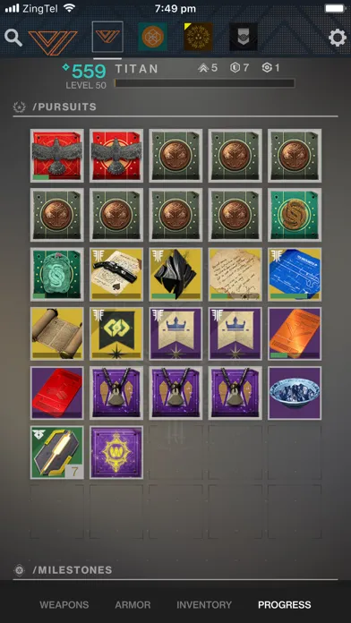 Tangkapan layar Ishtar Commander for Destiny 2