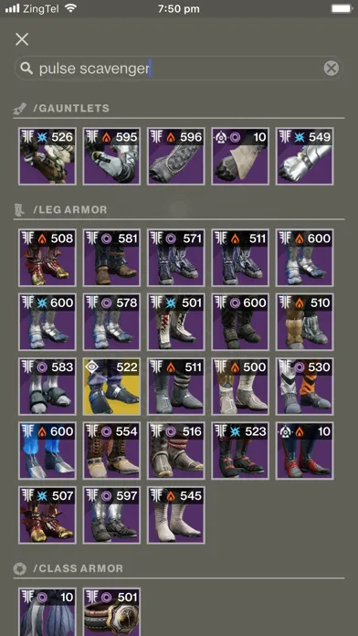 Tangkapan layar Ishtar Commander for Destiny 2