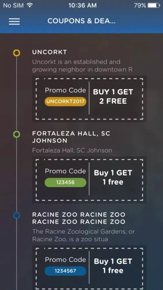 Downtown Racine App Screenshots