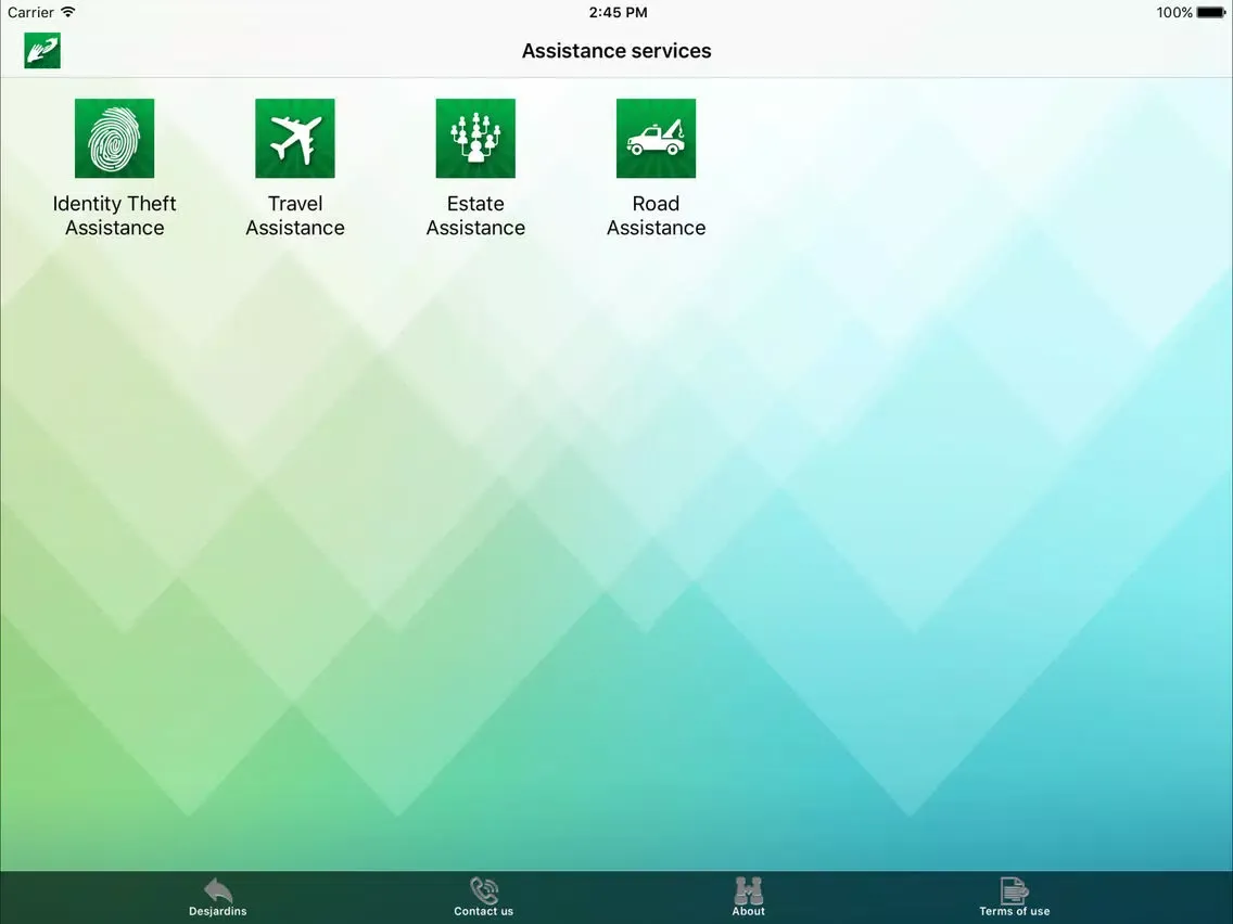 تصاویر Desjardins Assistance Services iPad 
