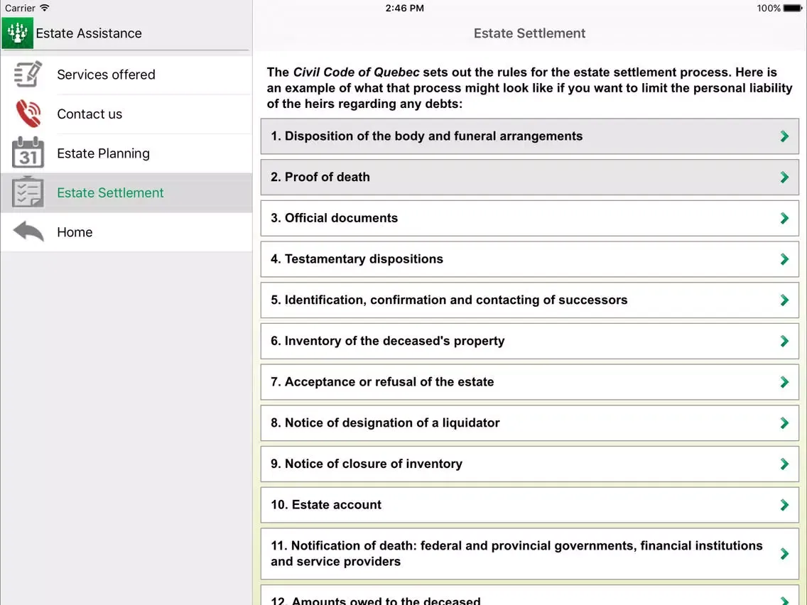 تصاویر Desjardins Assistance Services iPad 