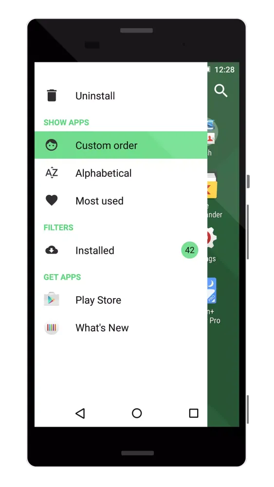 Screenshot di Theme Android M Black