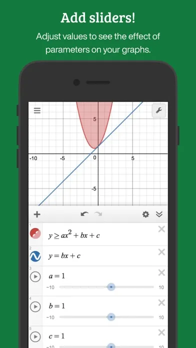 Capturas de tela do Desmos Graphing Calculator