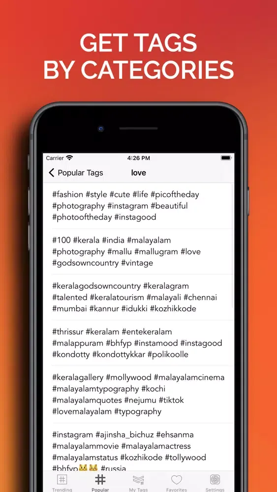 InstaTags: Tags for Instagram应用截图