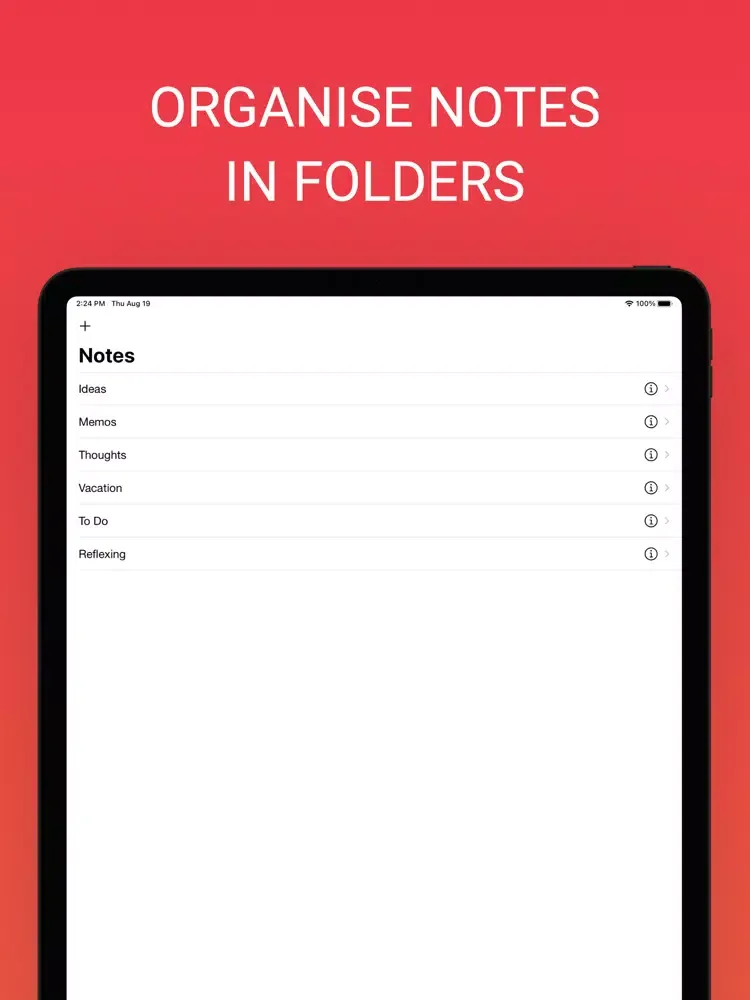 Just Notes - Memo Notepad iPad  স্ক্রিনশট
