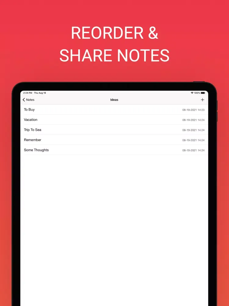 Just Notes - Memo Notepad iPad  স্ক্রিনশট