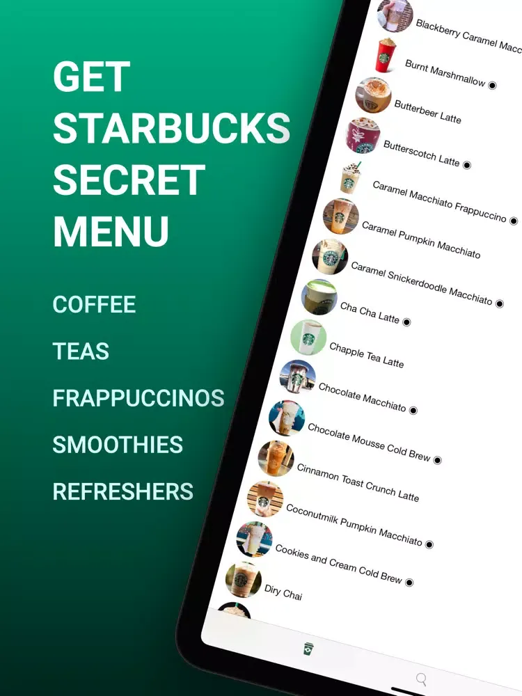 Zrzuty ekranu Secret Menu for Starbucks Plus iPad 