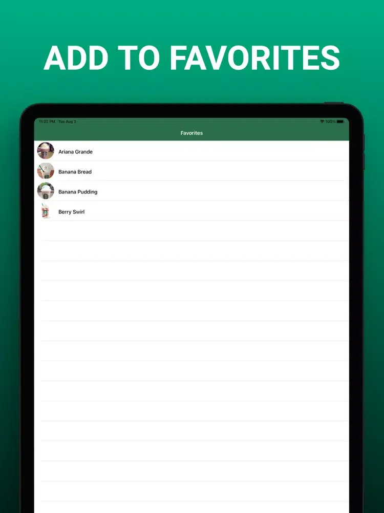 Zrzuty ekranu Secret Menu for Starbucks Plus iPad 