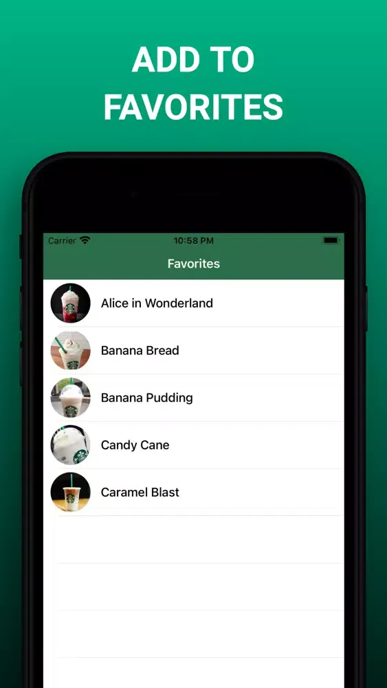 Zrzuty ekranu Secret Menu for Starbucks Plus