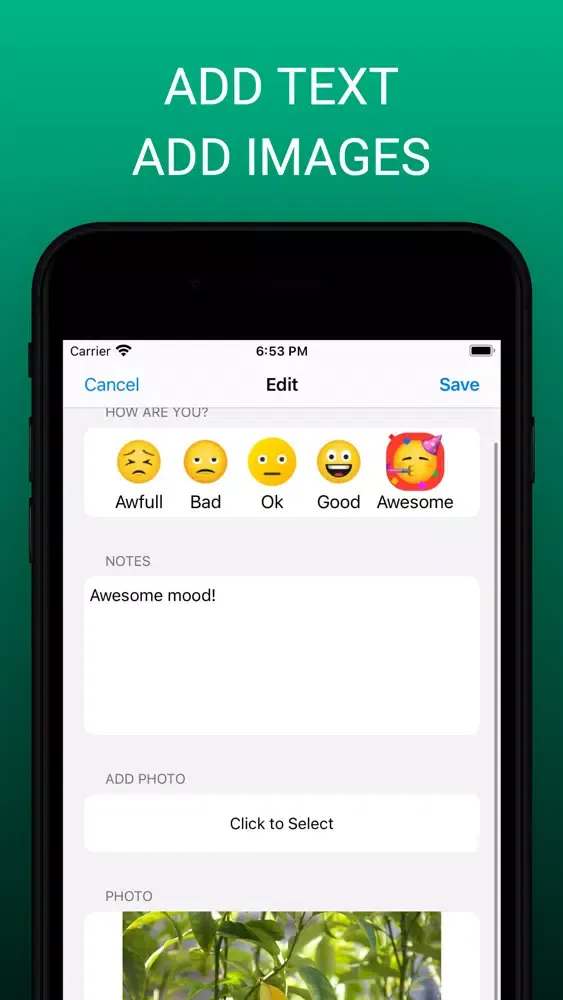 Zrzuty ekranu Mood Tracker - Journal & Diary