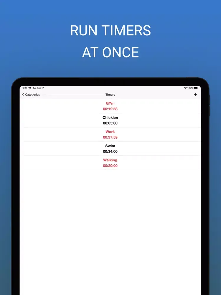 Multiple Timers Countdown iPad  স্ক্রিনশট