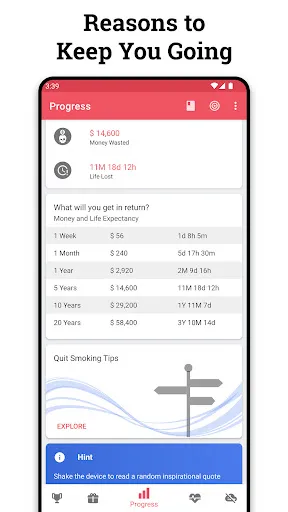 Quit Tracker: Stop Smoking Screenshots