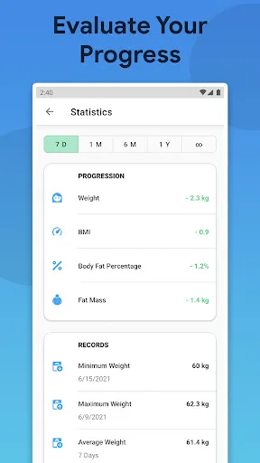 Weight Loss Tracker سکرین شاٹس
