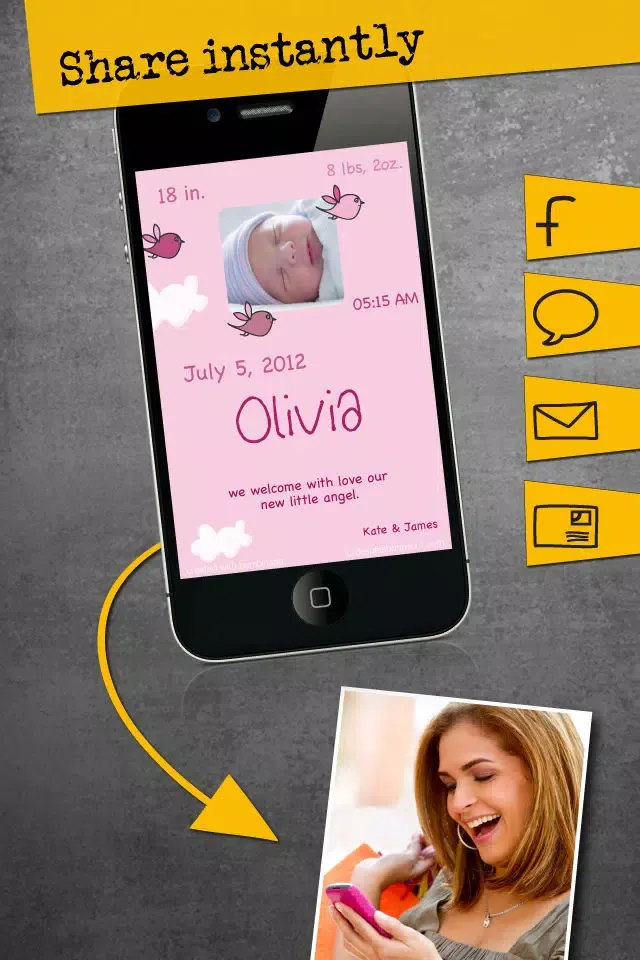 bambinapp - birth announcement Screenshots