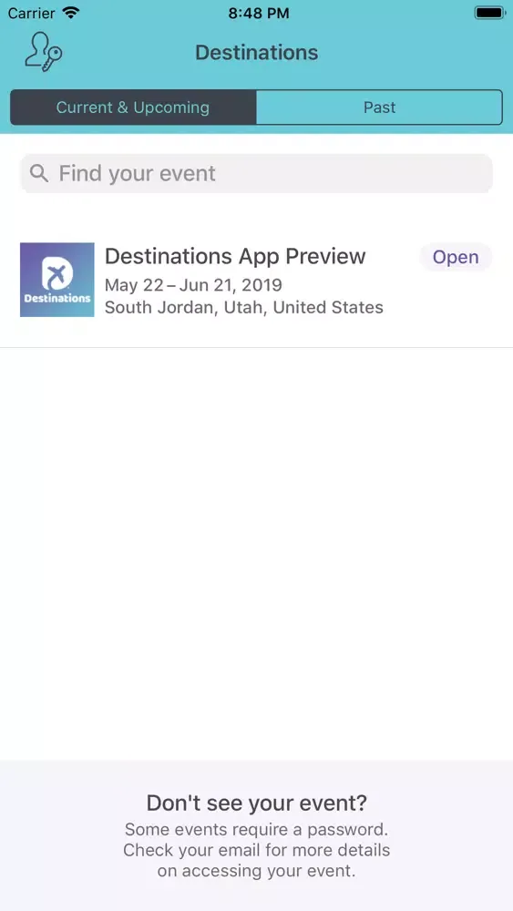 Ảnh chụp màn hình của Destinations Inc.