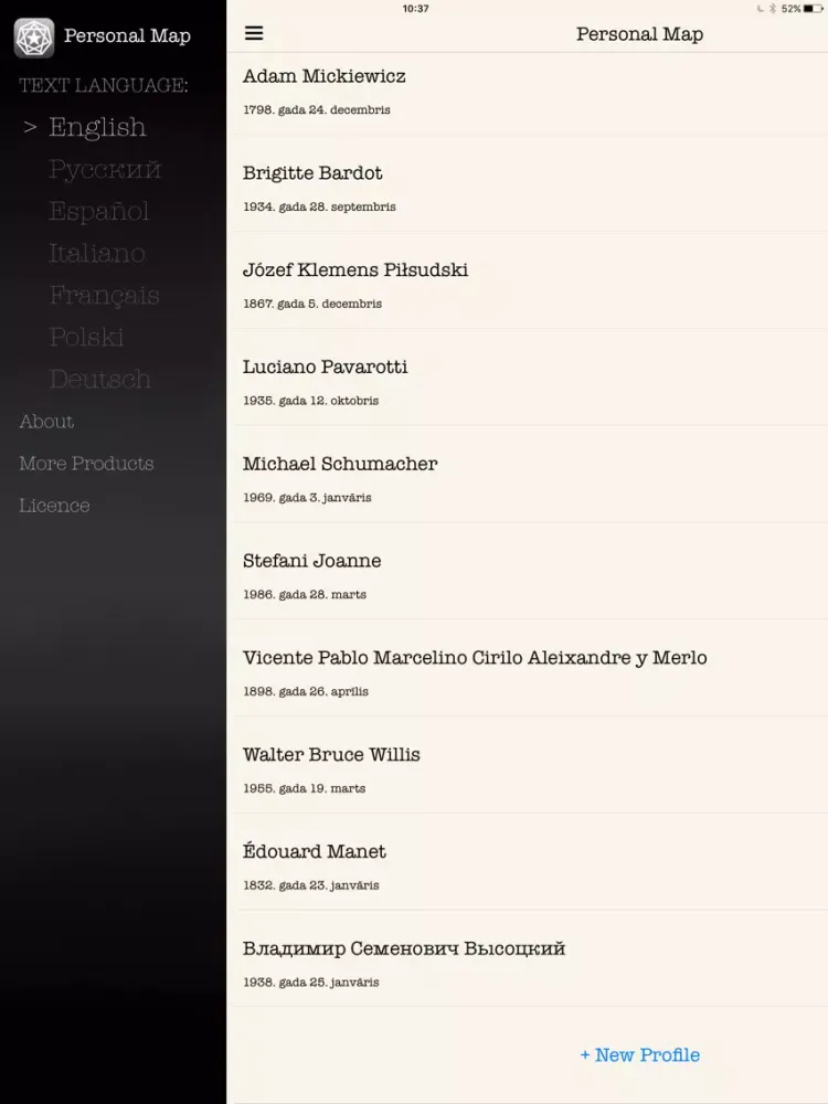 Capturas de pantalla de Personal Map iPad 