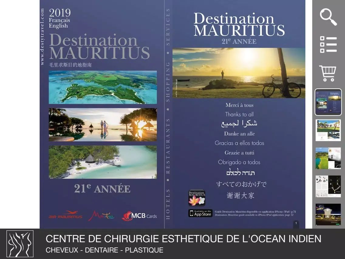 Tangkapan skrin Destination Mauritius iPad 