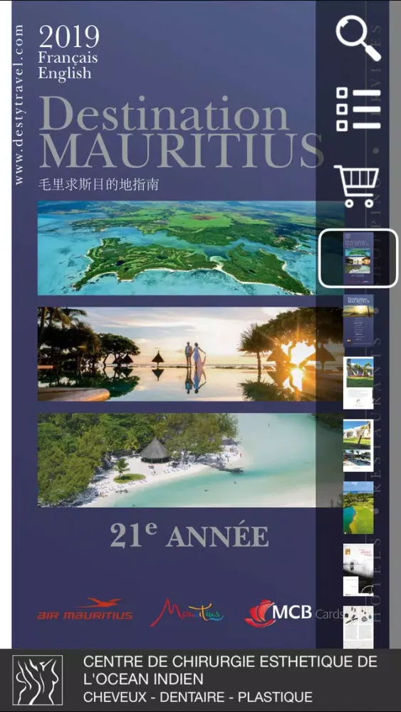 Tangkapan skrin Destination Mauritius