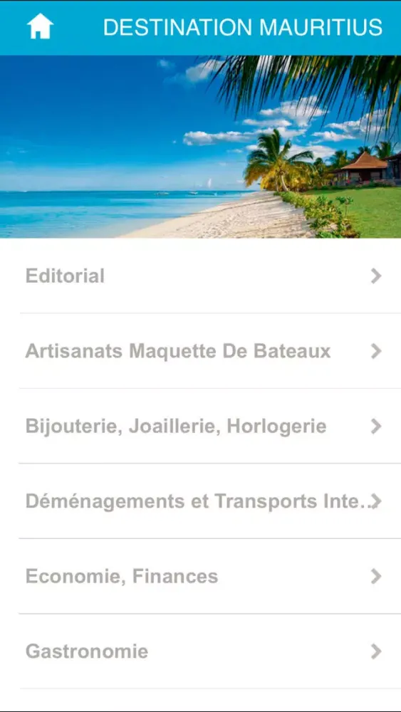 Tangkapan skrin Destination Mauritius