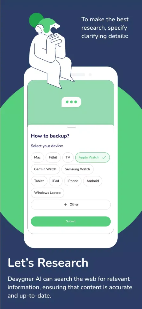 Chat AI. Desygner Screenshots