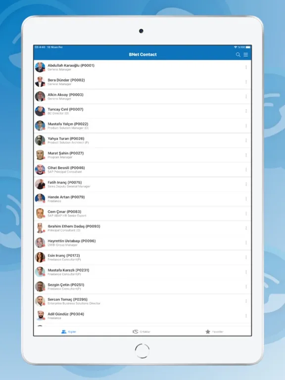 BNet Contact iPad  스크린샷