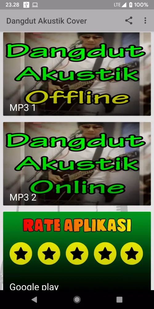 Tangkapan layar Lagu Dangdut Akustik