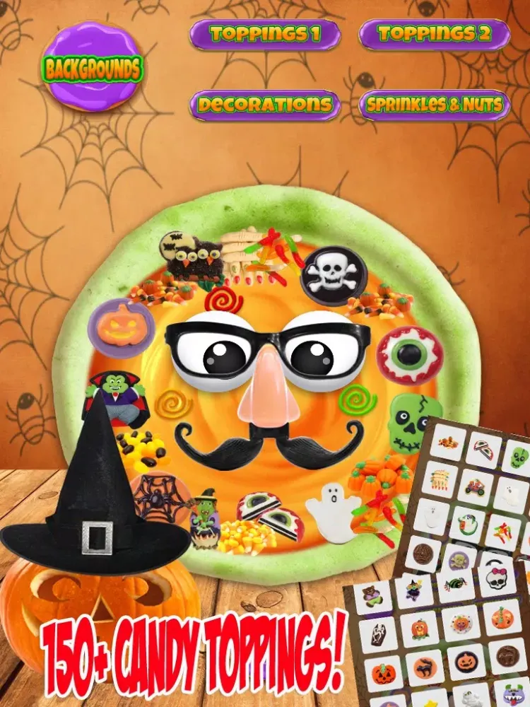 Tangkapan layar Halloween Candy Pizza Make & Bake - Kids Cooking Dessert Kitchen Boys & Girls Game iPad 