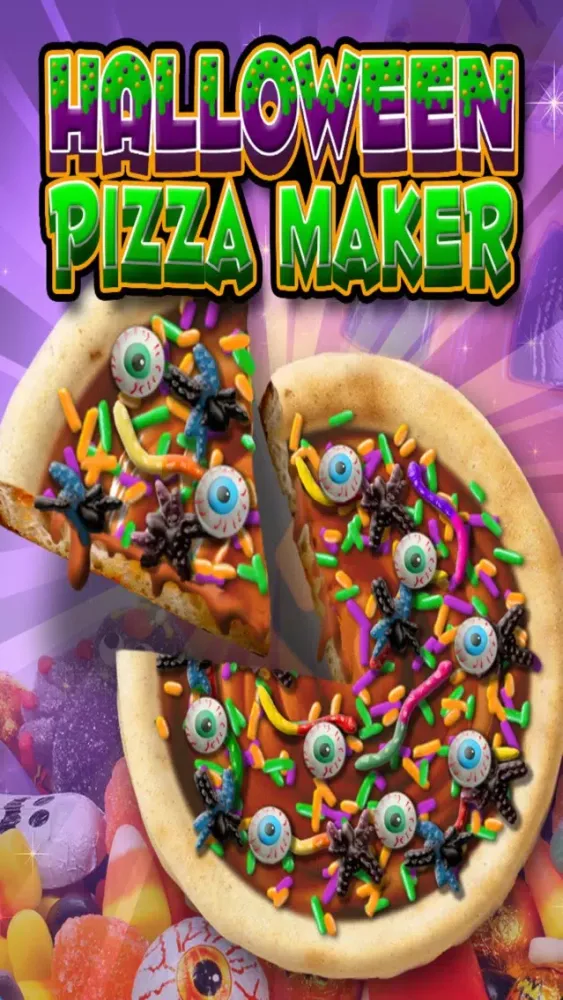 Tangkapan layar Halloween Candy Pizza Make & Bake - Kids Cooking Dessert Kitchen Boys & Girls Game