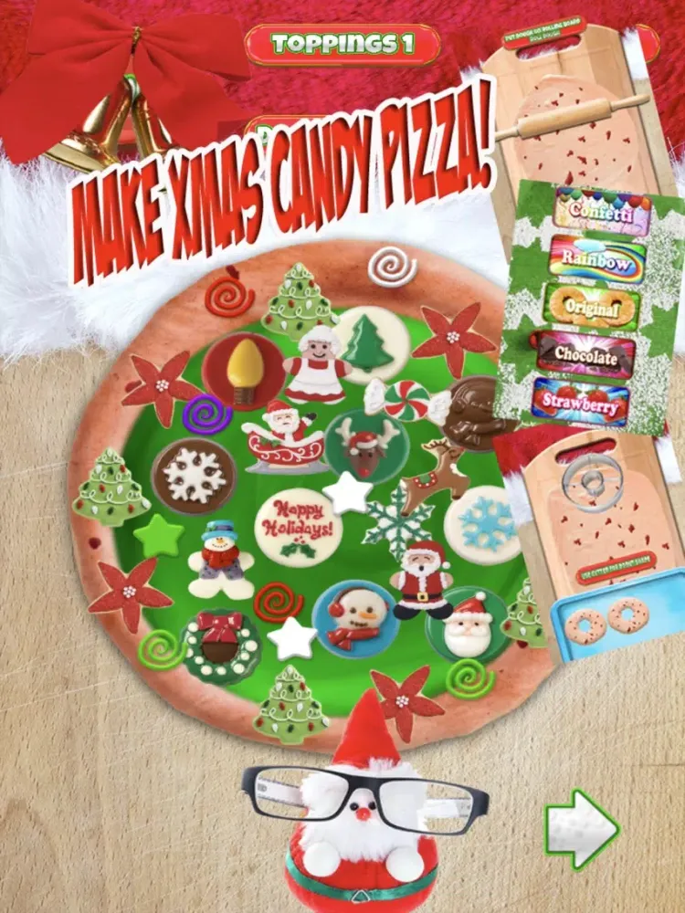 تصاویر Christmas Candy Pizza Maker Dessert Chef Cooking iPad 