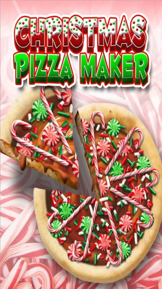 تصاویر Christmas Candy Pizza Maker Dessert Chef Cooking