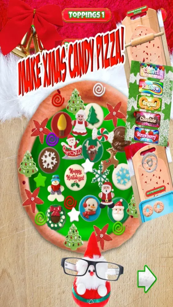 تصاویر Christmas Candy Pizza Maker Dessert Chef Cooking