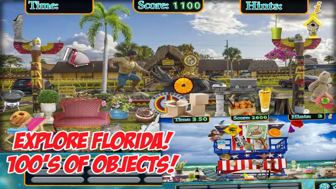 Capturas de pantalla de Florida Vacation Quest Time – Hidden Object Spot and Find Objects Differences