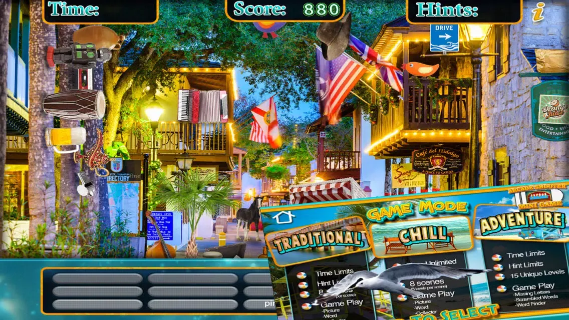 Capturas de pantalla de Florida Vacation Quest Time – Hidden Object Spot and Find Objects Differences