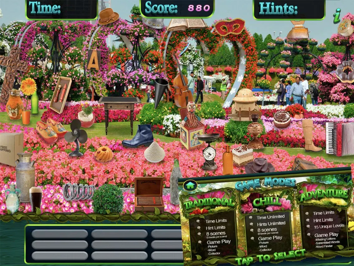 Capturas de tela do Hidden Objects Enchanted Secret Garden Passages iPad 
