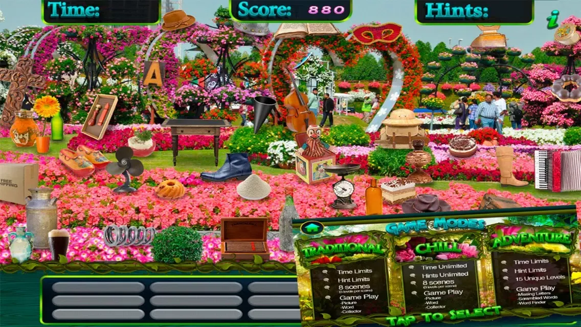 Capturas de tela do Hidden Objects Enchanted Secret Garden Passages
