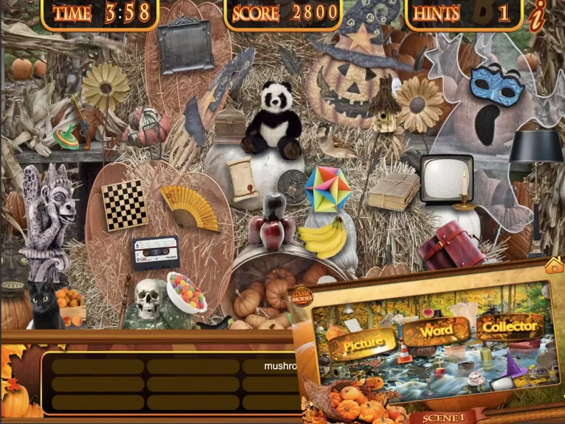 صور Spot & Spy Objects Fall Harvest & Autumn Secrets iPad 
