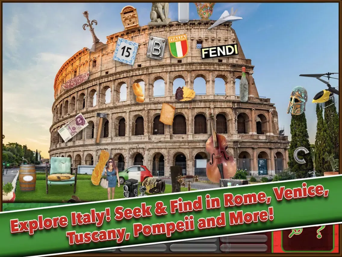 Capturas de tela do Hidden Objects Italy Spy Time iPad 