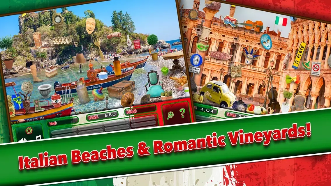 Capturas de tela do Hidden Objects Italy Spy Time