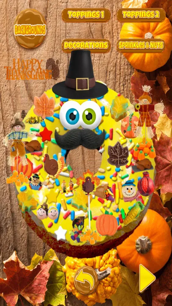 Donut Maker Thanksgiving Dessert Food Cooking Game应用截图