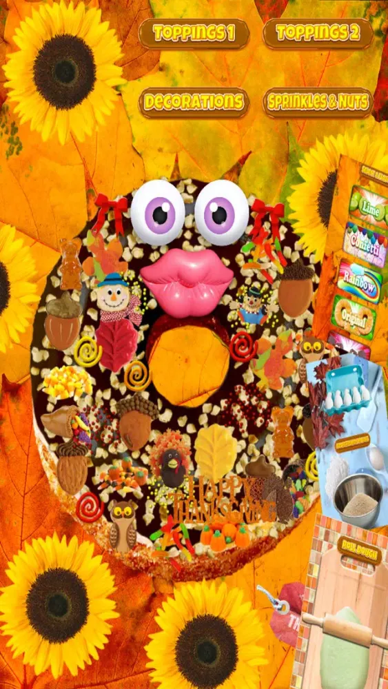 Donut Maker Thanksgiving Dessert Food Cooking Game应用截图